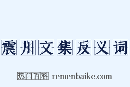 震川文集反义词是什么意思的图片